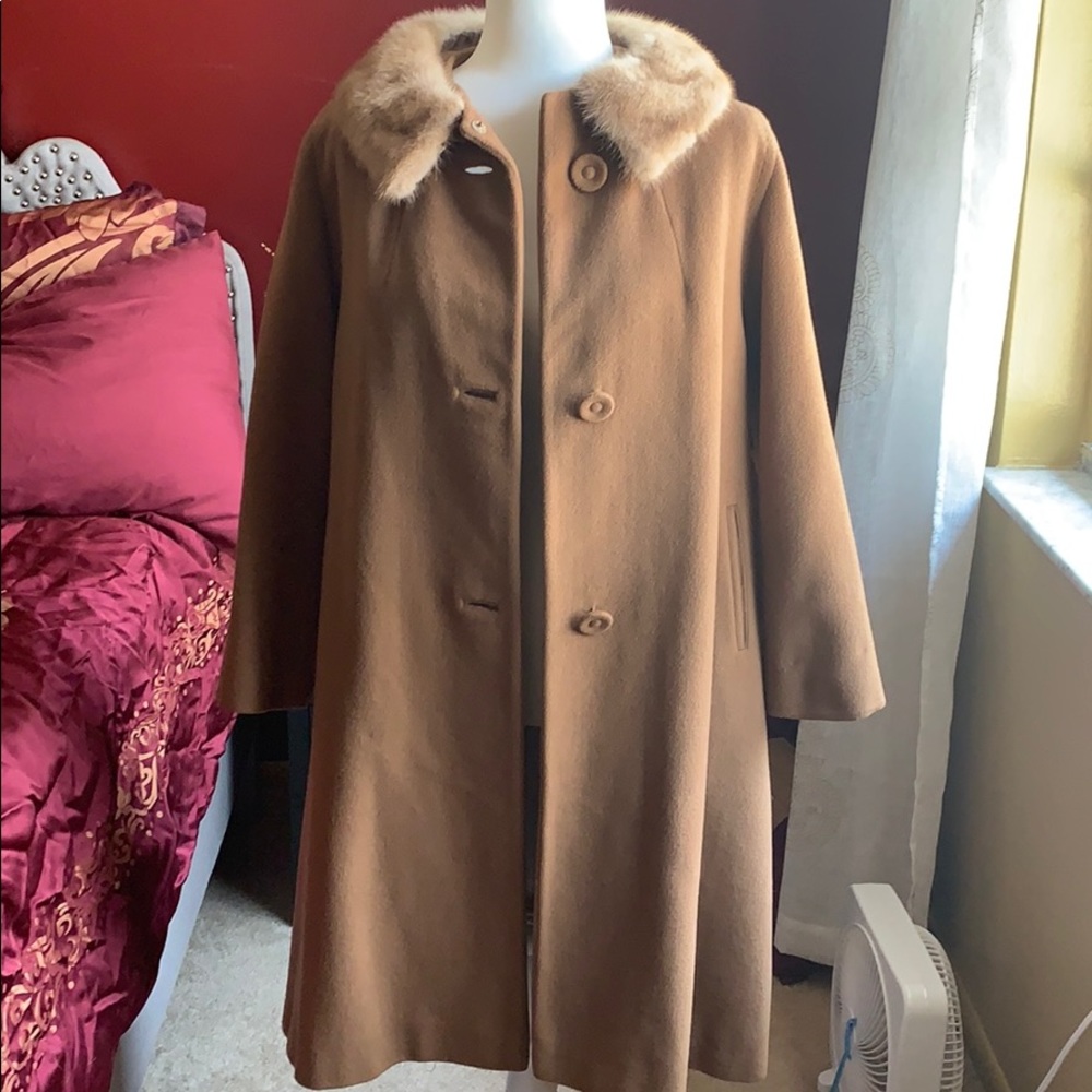 Vintage wool & fur coat